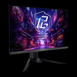 Monitor ASRock 27 polegadas QD-OLED 240Hz QHD Preto PGO27QFV - ecrã com logo Phantom Gaming e cena