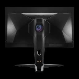 Monitor ASRock 27 polegadas QD-OLED 240Hz QHD Preto PGO27QFV - suporte com logo RGB e base tripé preta