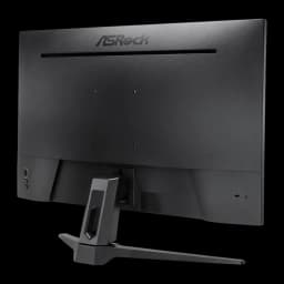 Moniteur ASRock 27 pouces Full HD IPS 165Hz Noir PG27FFS1A - panneau arrière avec logo, pied et ports latéraux