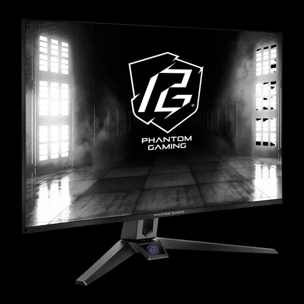 Moniteur ASRock 27 pouces Full HD IPS 165Hz Noir PG27FFS1A - écran avec logo Phantom Gaming et pied avec RGB
