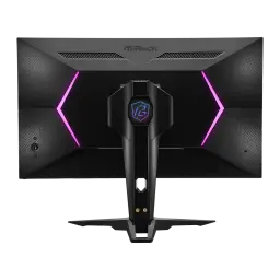 Monitor ASRock 31,5 polegadas OLED 240Hz 4K Ultra HD Preto PGO32UFS - painel traseiro preto com iluminação
