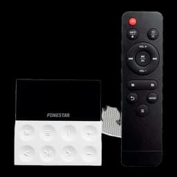 Kit de Altavoces Fonestar 50W Bluetooth KS-WALL-4 - amplificador negro y blanco con mando a distancia negro