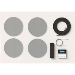 Kit de Altavoces Fonestar 50W Bluetooth KS-WALL-4 - 4 altavoces empotrados, amplificador, mando a distancia y cable