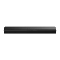 Barra de Som Hisense 2.0 120W Bluetooth Preto HS1000 - perfil horizontal com grelha têxtil e painel superior