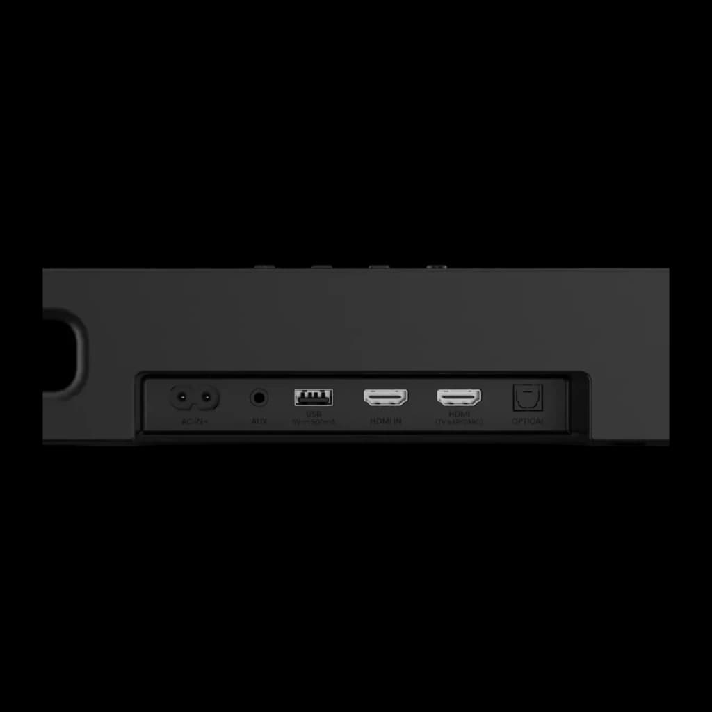 Barre de Son Hisense Dolby Atmos DTS:X 3.1.2 Caisson de Basses Sans Fil Noire AX3120Q - prises AC IN, AUX