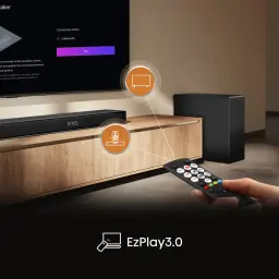 Barre de Son Hisense Dolby Atmos DTS:X 3.1.2 Caisson de Basses Sans Fil Noire AX3120Q - barre et caisson