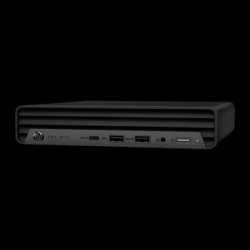 HP Pro Mini 400 G9 8Go/256Go Noir Intel Core i5-14500T SSD - ports USB-C, USB-A, jack audio et bouton