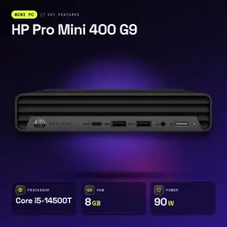 HP Pro Mini 400 G9 8GB/256GB Preto Intel Core i5-14500T SSD - características, 4,8 GHz