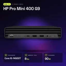 HP Pro Mini 400 G9 8GB/256GB Preto Intel Core i5-14500T SSD - características, 24 MB L3