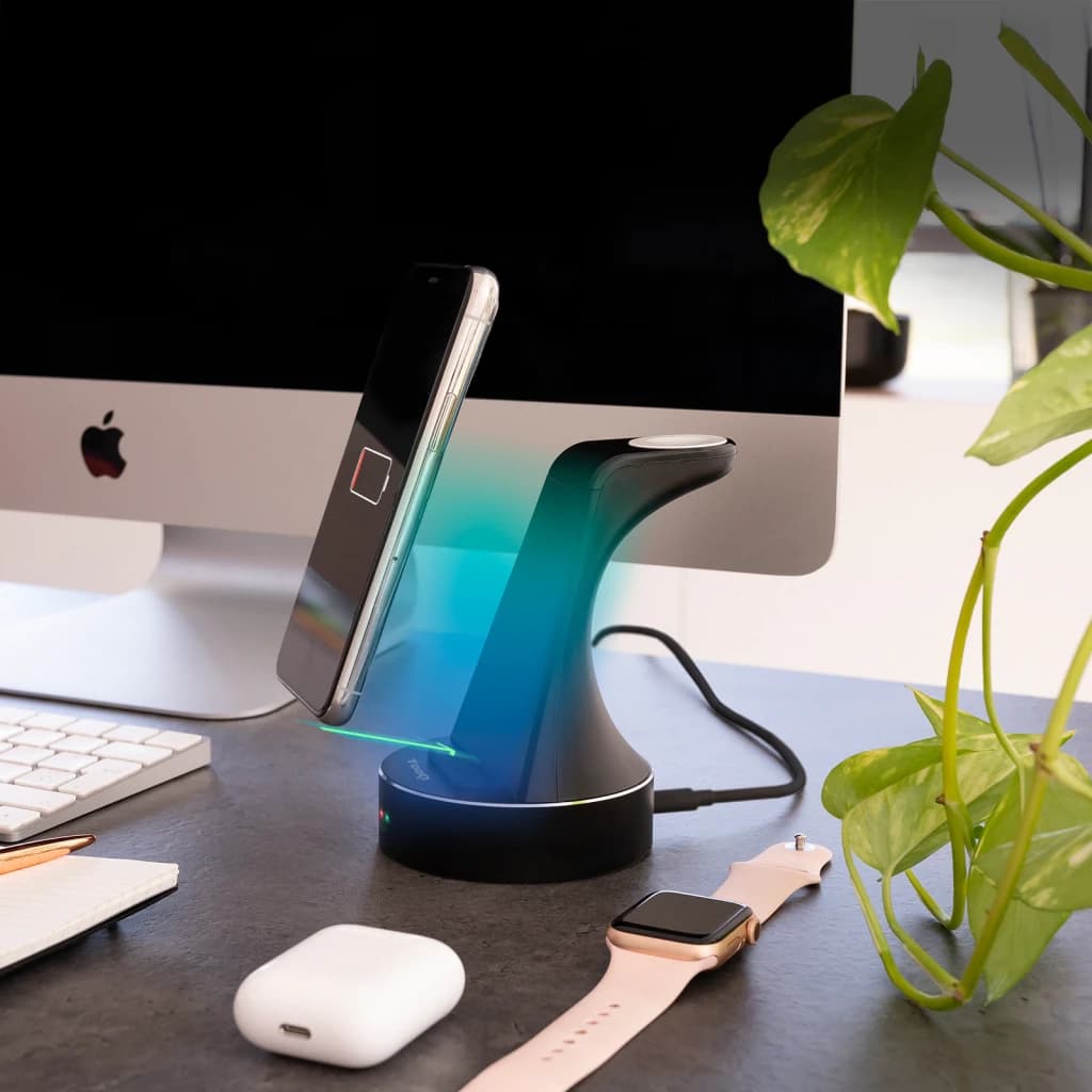 Base de charge TooQ Noir Sans Fil 15W TQCD02W - USB