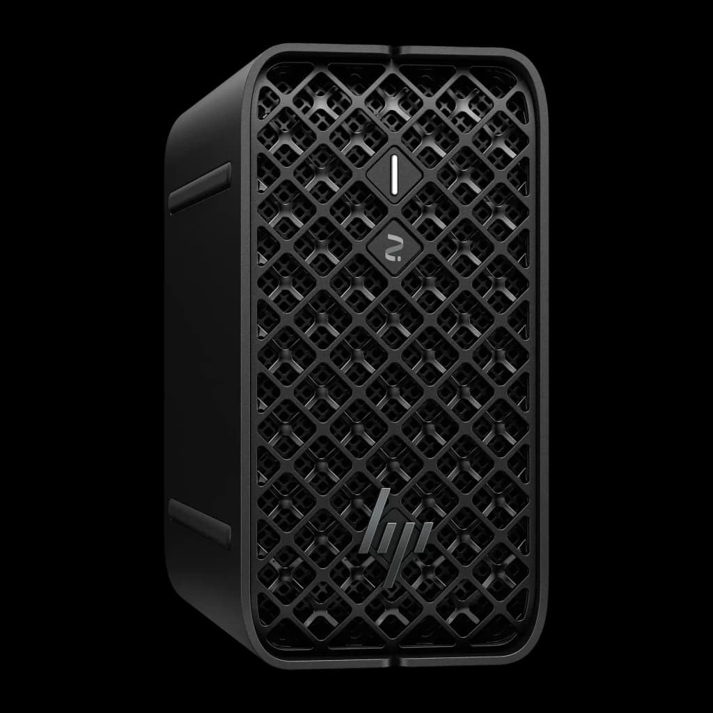 Mini PC HP Z2 G1a Wolf Pro Security Edition 32 Go/1 To Noir SSD WiFi 7 - grille losangée, bouton