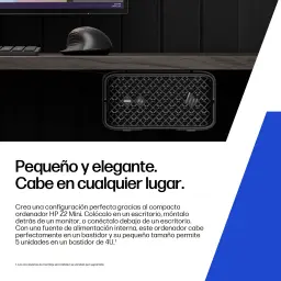 Mini PC HP Z2 G1a Wolf Pro Security Edition 32 Go/1 To Noir SSD WiFi 7 - grille avant noire avec logo HP