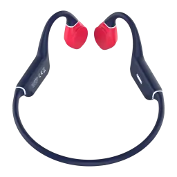 Écouteurs Leotec Kuri Conduction Osseuse Bluetooth 5.4 Multipoint Bleu/Rouge - arceau bleu et transducteurs rouges