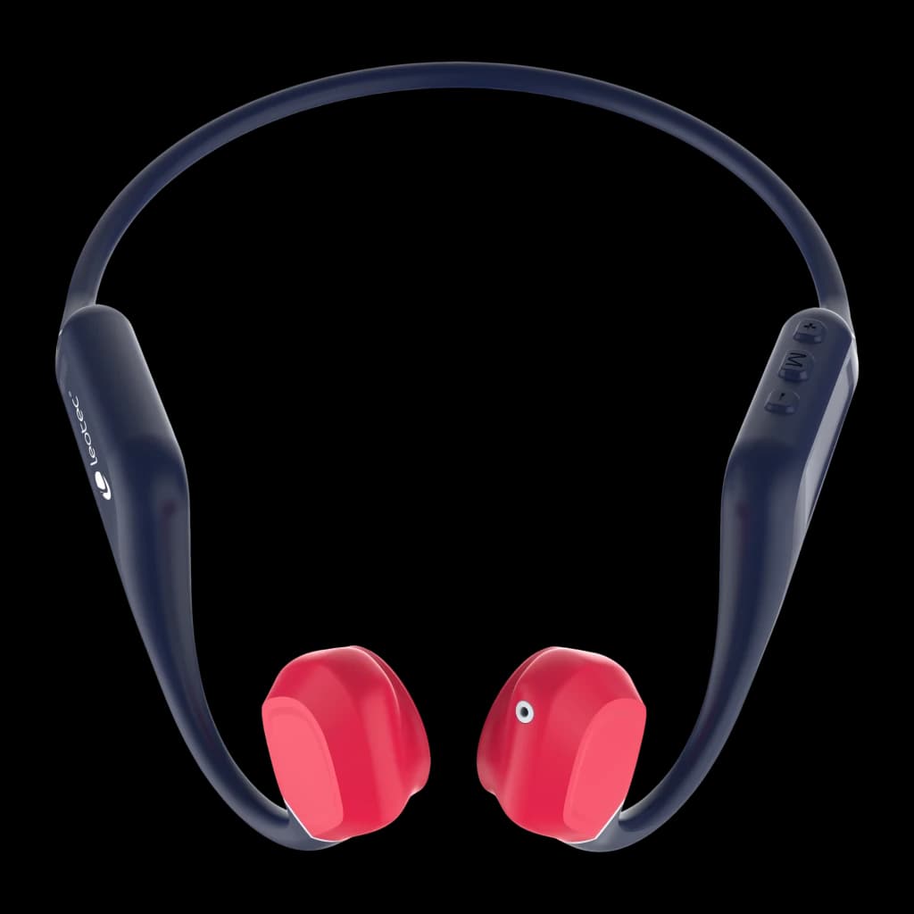 Écouteurs Leotec Kuri Conduction Osseuse Bluetooth 5.4 Multipoint Bleu/Rouge - arceau bleu, transducteurs rouges