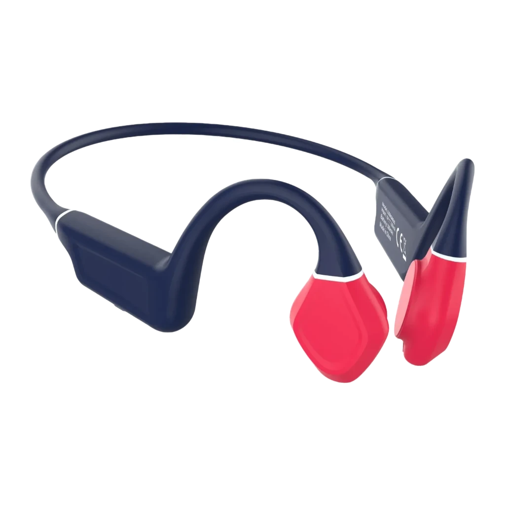 Écouteurs Leotec Kuri Conduction Osseuse Bluetooth 5.4 Multipoint Bleu/Rouge