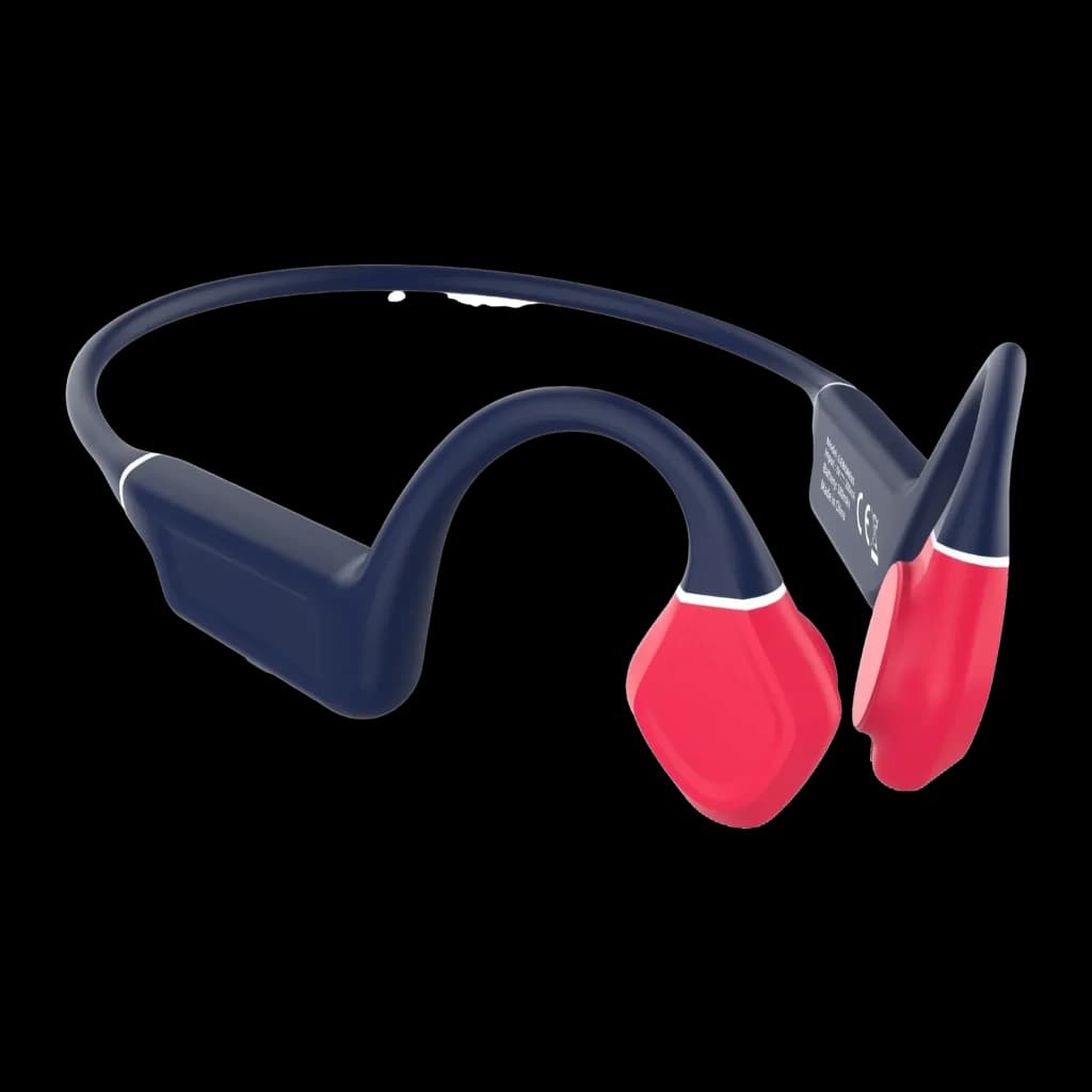 Écouteurs Leotec Kuri Conduction Osseuse Bluetooth 5.4 Multipoint Bleu/Rouge
