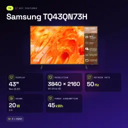 TV Samsung 43 polegadas Neo QLED 4K Preto TQ43QN73H - características, 109,2 cm (43")