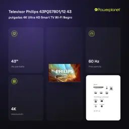 TV Philips 43 pulgadas QLED 4K Negro 43PQS7801 - en contexto