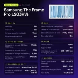 Samsung The Frame Pro LS03HW Noir