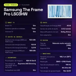 Samsung The Frame Pro LS03HW Noir