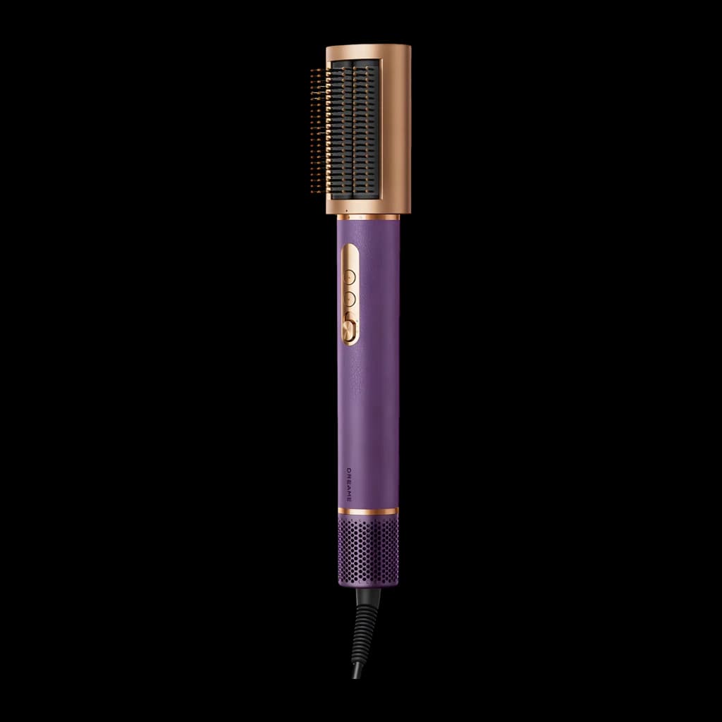 Modelador de cabelo Dreame Air Style Pro 1300W 80ºC Púrpura - cabo púrpura com botões dourados e cabeça
