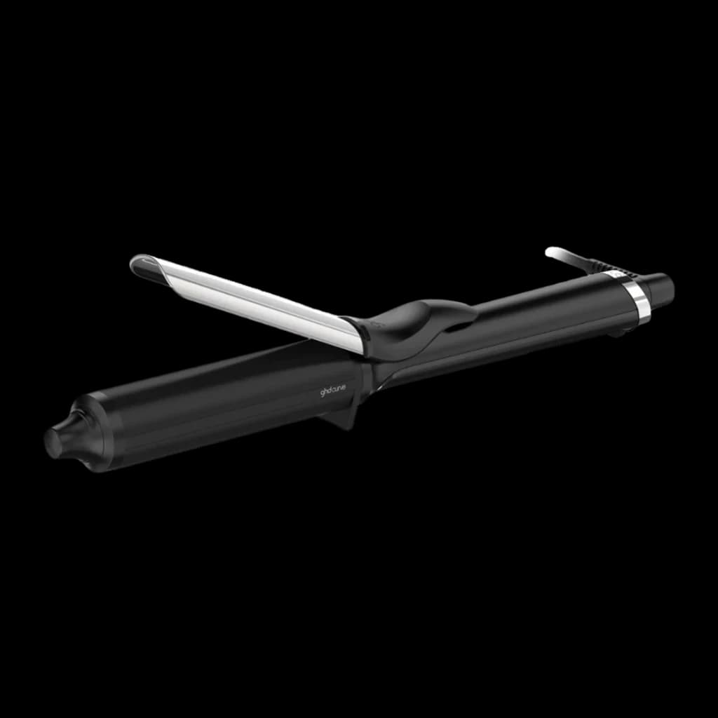 Fer à boucler GHD Curve Soft Curl Tong 32mm Technologie Ultra-Zone Noir - pince ouverte avec baril noir