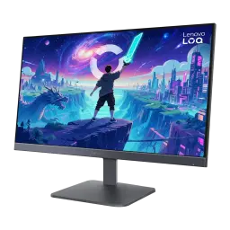 Monitor gaming Lenovo LOQ 24-10 23.8 pulgadas 200Hz FHD IPS Negro - pantalla con escena anime y logo LOQ