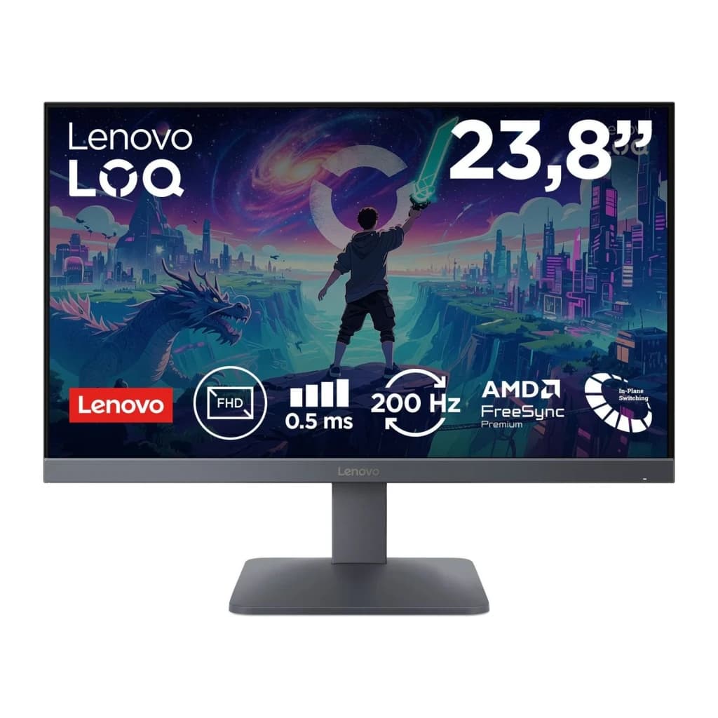 Monitor gaming Lenovo LOQ 24-10 23.8 pulgadas 200Hz FHD IPS Negro