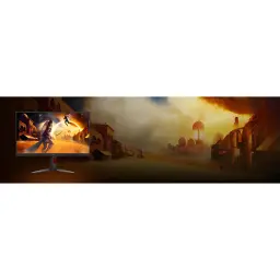 Monitor gaming AOC G4 27 polegadas Curvo QHD Fast VA 260Hz Preto/Vermelho CQ27G4Z2P - ecrã com cena de ação