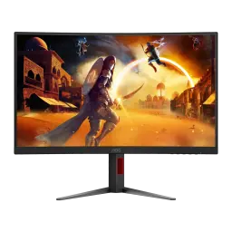 Monitor gaming AOC G4 27 polegadas Curvo QHD Fast VA 260Hz Preto/Vermelho CQ27G4Z2P - painel curvo com cena