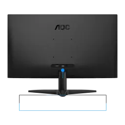 Monitor AOC 27 polegadas 144Hz QHD IPS Preto Q27B36X - painel posterior com logo AOC, portas e base