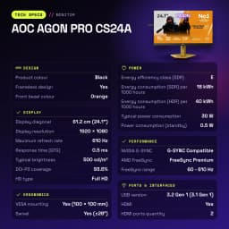 AOC AGON PRO Preto