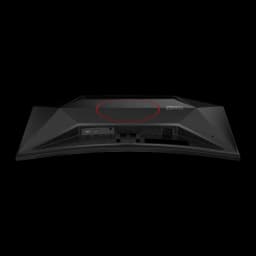 Monitor AOC G4 23.6 polegadas 180Hz Curvo Full HD VA Preto/Vermelho C24G42FE - painel posterior com círculo