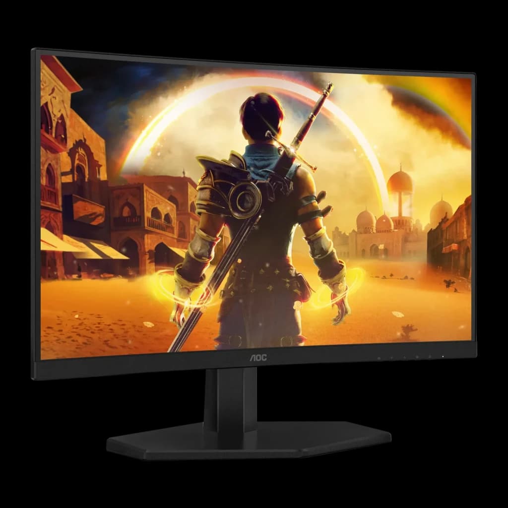 Monitor AOC G4 23.6 polegadas 180Hz Curvo Full HD VA Preto/Vermelho C24G42FE - painel curvo com cena