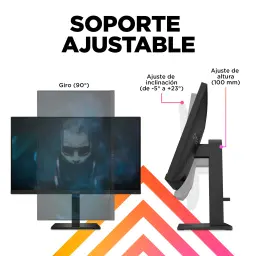 Monitor gaming HP OMEN 24 23,8 polegadas 165Hz FHD IPS Preto - rotação 90°, inclinação e altura 100mm