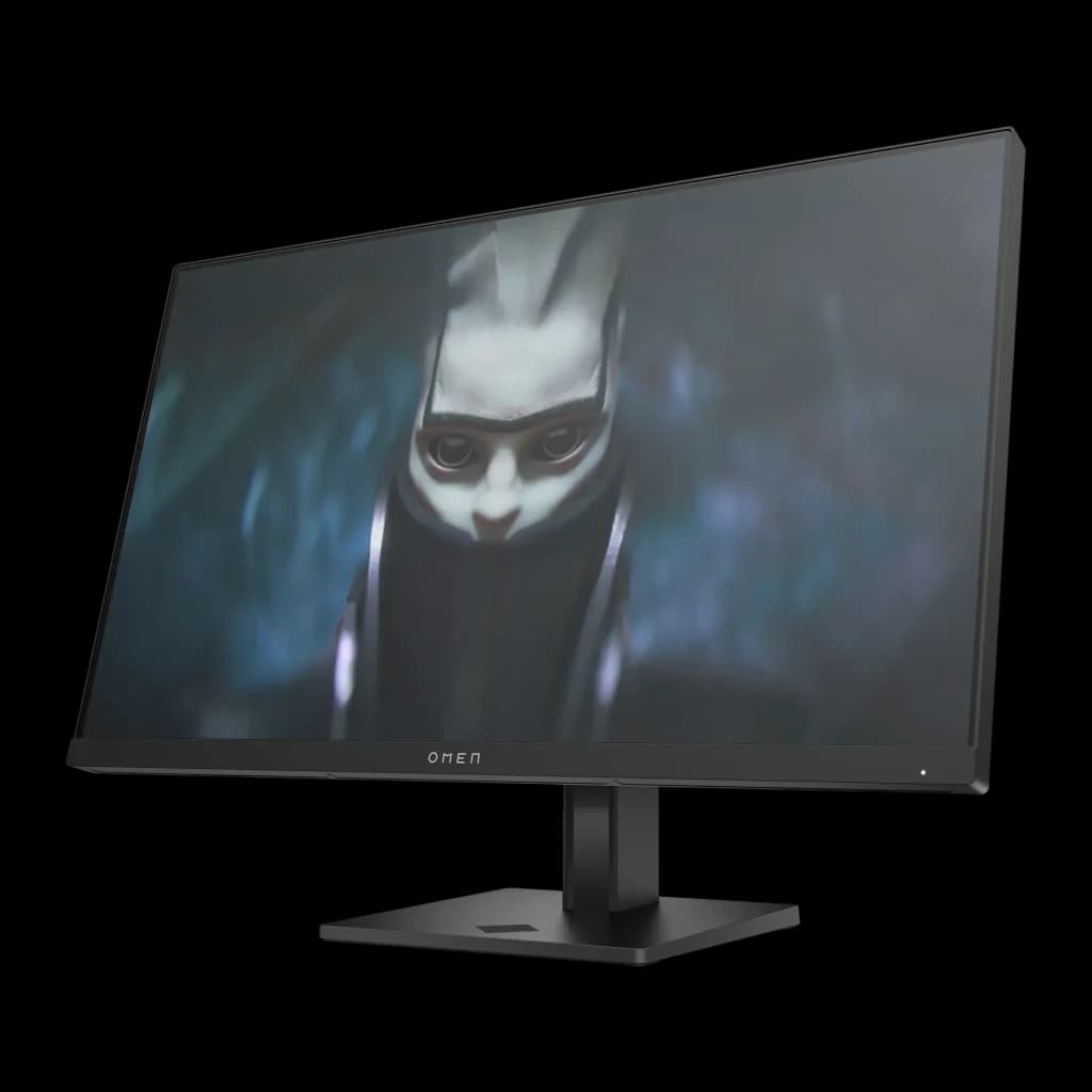 Monitor gaming HP OMEN 24 23,8 polegadas 165Hz FHD IPS Preto - ecrã com cena escura de videojogo, base