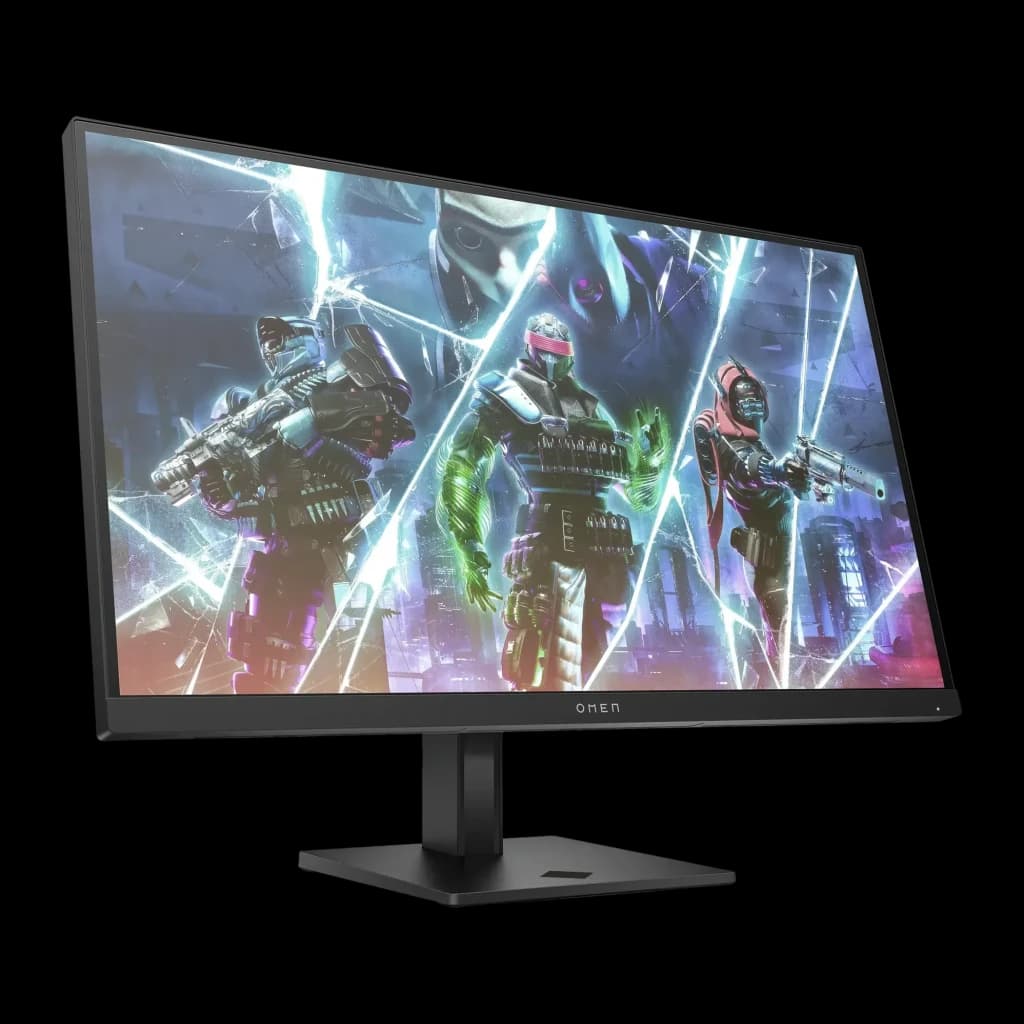 Monitor gaming HP OMEN 27s 27 polegadas 240Hz FHD IPS Preto - ecrã ligado com cena de videojogo e moldura