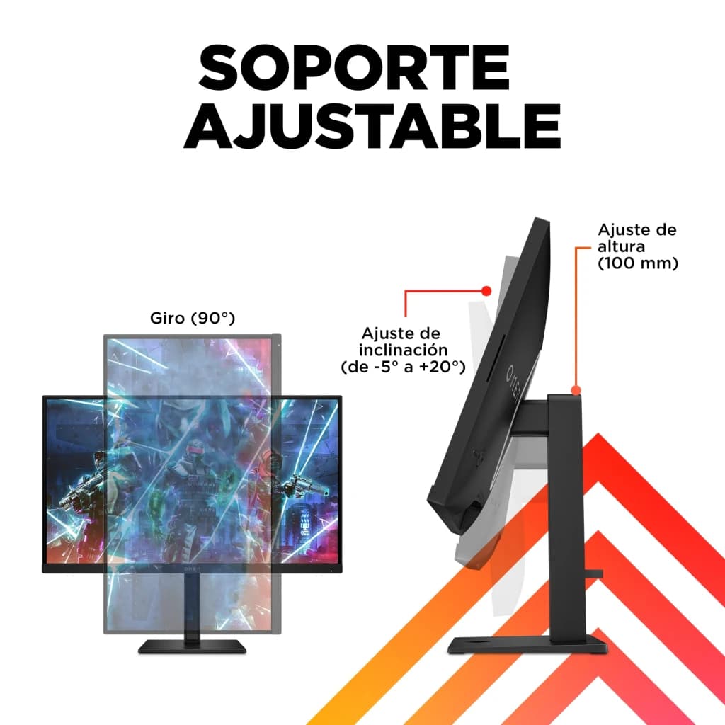 Monitor gaming HP OMEN 27s 27 polegadas 240Hz FHD IPS Preto - rotação 90°, inclinação e ajuste de altura