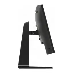Écran gaming Lenovo Legion 27 pouces 240Hz Incurvé FHD VA Noir de Jais R27fc-30 - vue latérale, pied et ports arrière