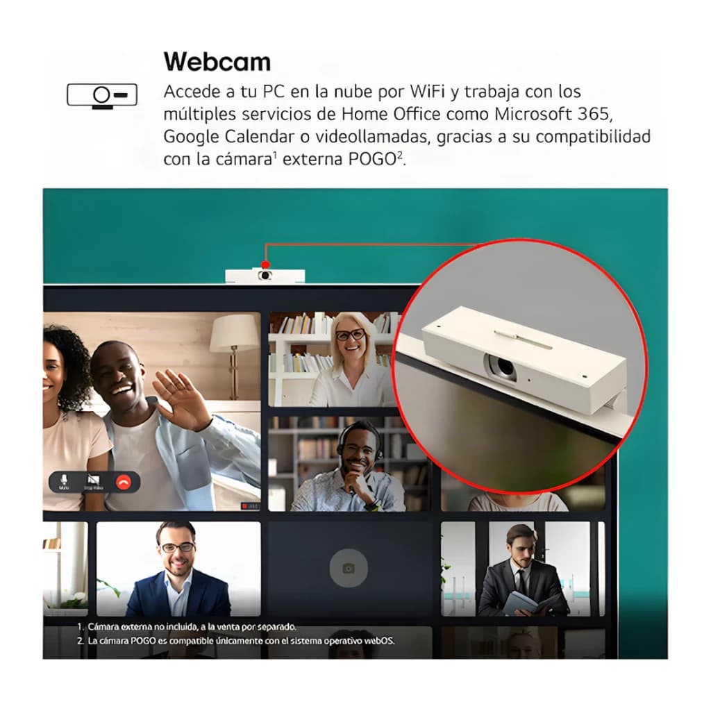 Monitor LG MyView 27 polegadas 4K IPS 60Hz 5 ms Branco 27U731SA-W - câmara externa POGO no topo