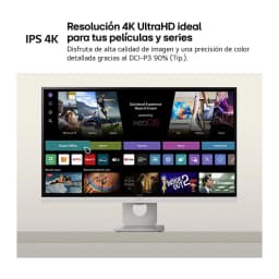 Monitor LG MyView 27 polegadas 4K IPS 60Hz 5 ms Branco 27U731SA-W - ecrã com interface webOS e resolução 4K UltraHD