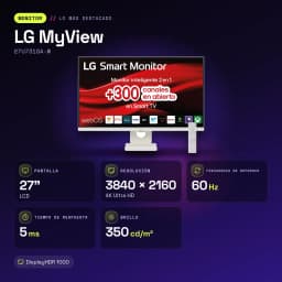 Monitor LG MyView 27 polegadas 4K IPS 60Hz 5 ms Branco 27U731SA-W - características