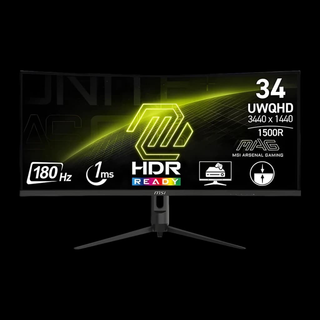 Monitor gaming MSI MAG 342CQRF E20 34 pulgadas 200Hz Curvo 1500R UWQHD Rapid VA Negro