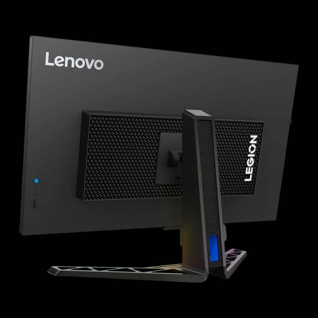 Monitor Lenovo Legion 31.5 polegadas 144Hz 4K IPS Preto Y32p-30 - painel posterior com grelha de ventilação