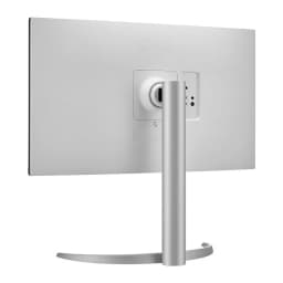 Monitor LG UltraFine 27 polegadas 4K IPS 60Hz 5 ms Branco 27UP650K-W - painel traseiro branco com logo LG