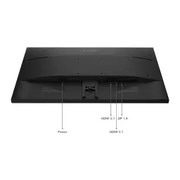 Monitor Lenovo LOQ 27 polegadas 180Hz QHD IPS Preto 27Q-10 - portas Power, 2x HDMI 2.1 e DP 1.4 sinalizadas
