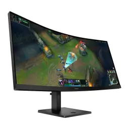 Monitor HP OMEN 34c G2 34 polegadas 180Hz Curvo WQHD VA Preto - ecrã curvo com jogo MOBA e suporte preto