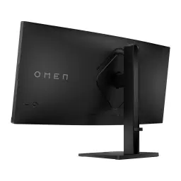Monitor HP OMEN 34c G2 34 polegadas 180Hz Curvo WQHD VA Preto - logo OMEN, suporte ajustável e painel curvo