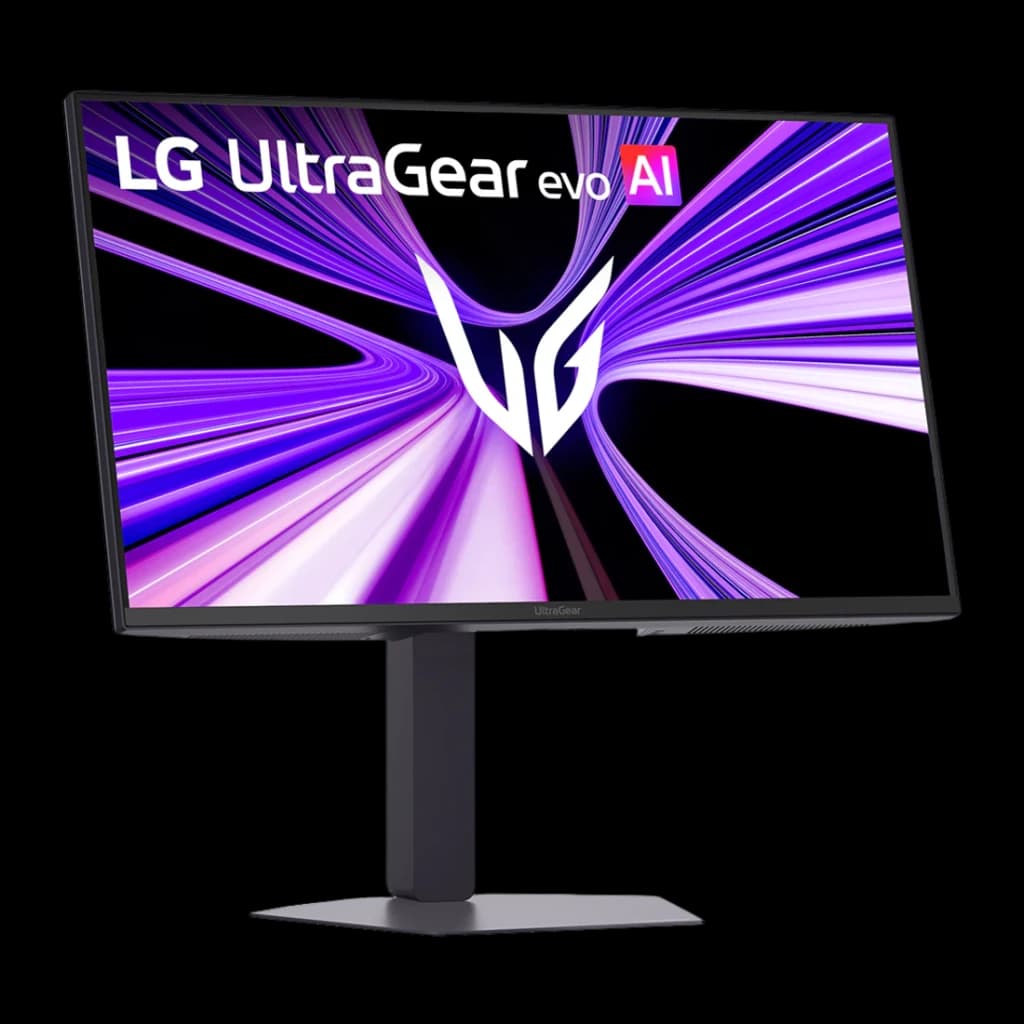 Monitor gaming LG UltraGear 27 polegadas 165Hz 5K IPS Preto 27GM950B-B - ecrã com logo UltraGear evo
