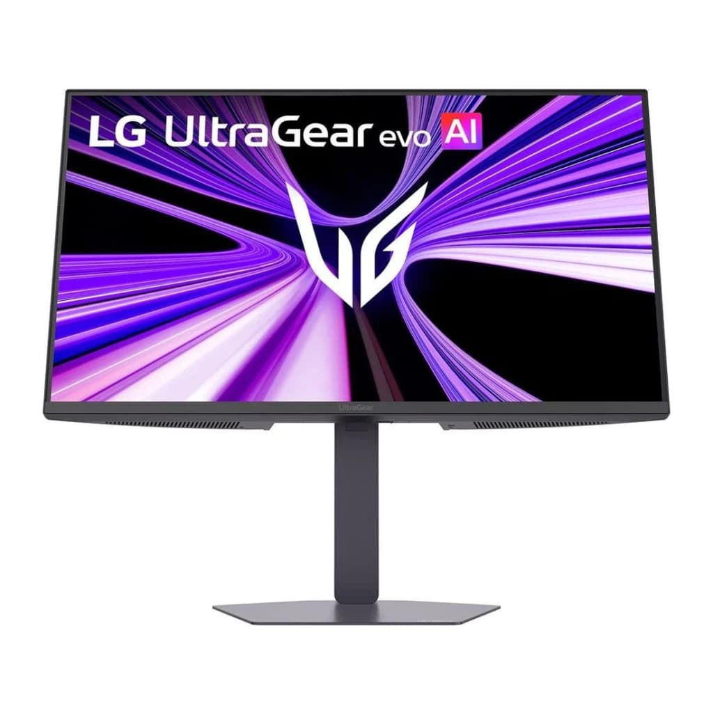 Monitor gaming LG UltraGear 27 polegadas 165Hz 5K IPS Preto 27GM950B-B - ecrã ligado com logótipo UltraGear